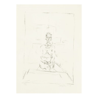 View full screen - View 1 of Lot 126. ALBERTO GIACOMETTI | SEATED NUDE (LUST 53).