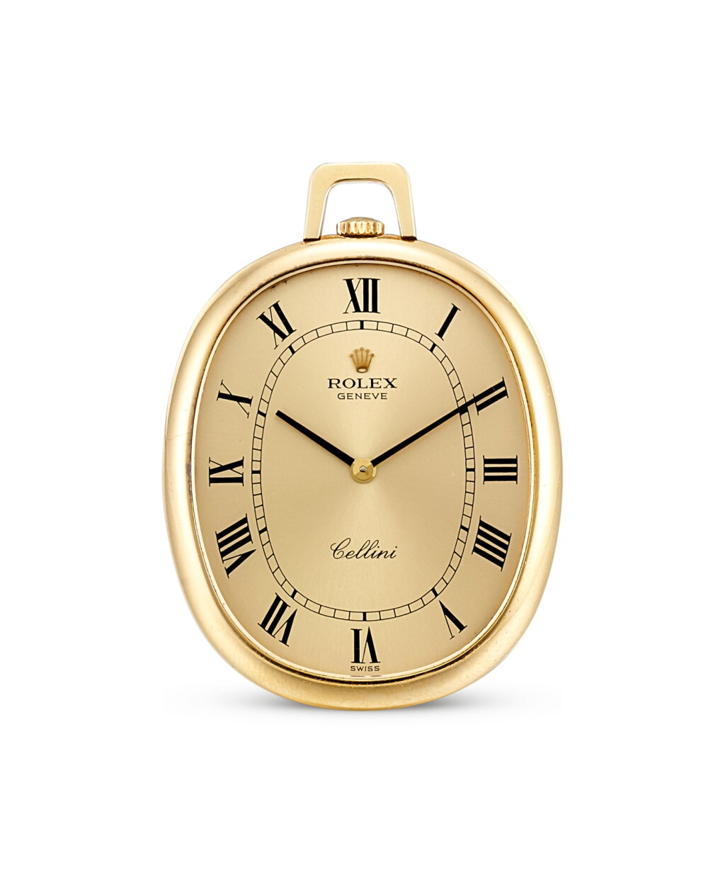 View full screen - View 1 of Lot 8145. ROLEX | CELLINI, REFERENCE 3729, A YELLOW GOLD OPEN FACE WATCH, CIRCA 1978.