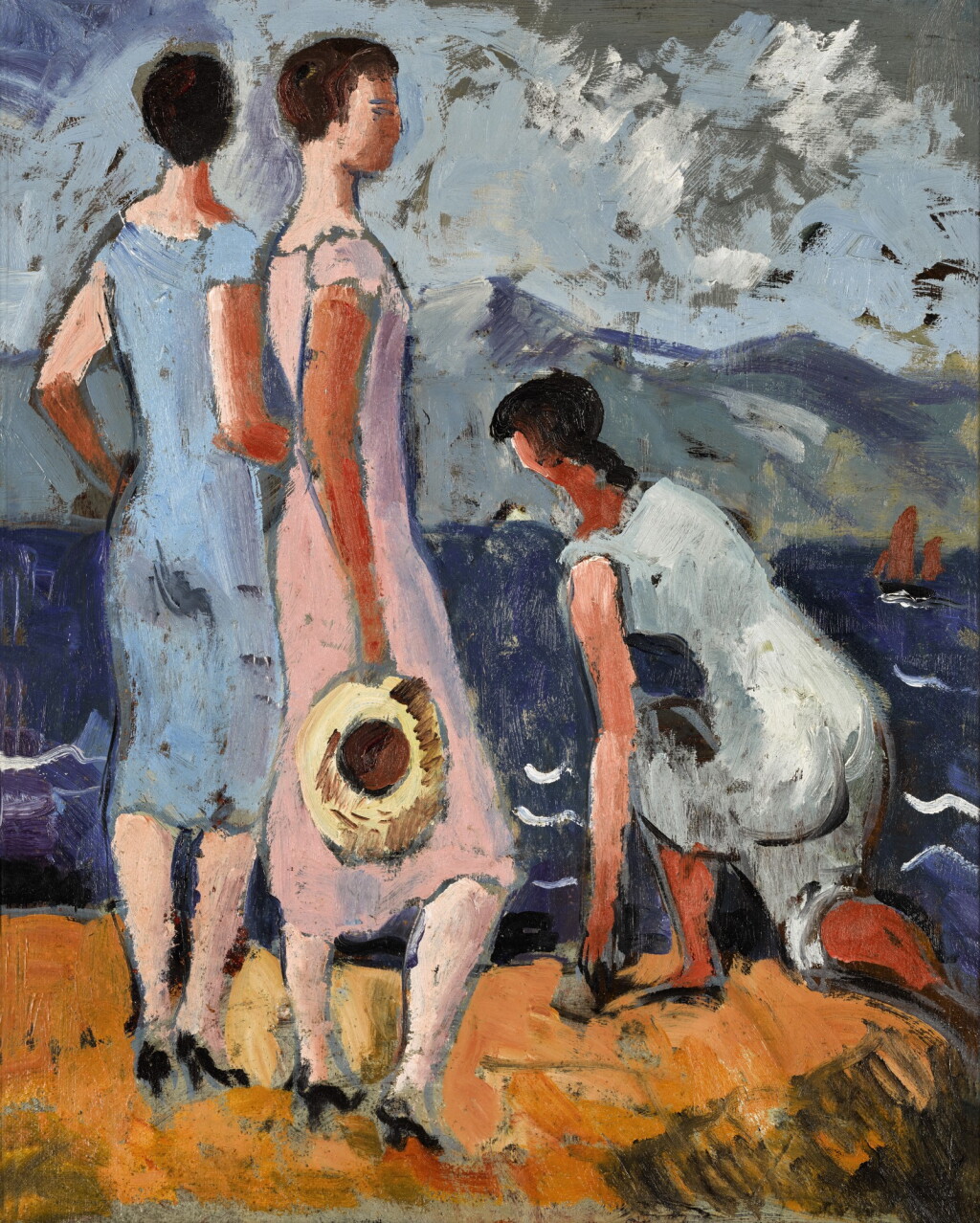 View full screen - View 1 of Lot 224. Girls by the Sea.