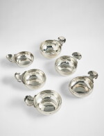 Six Louis XIV and Louis XV Silver Wine Tasters, 18th Century