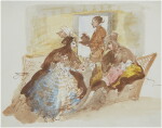 GIUSEPPE BERNARDINO BISON | AN ELEGANT COUPLE TAKING AFTERNOON TEA