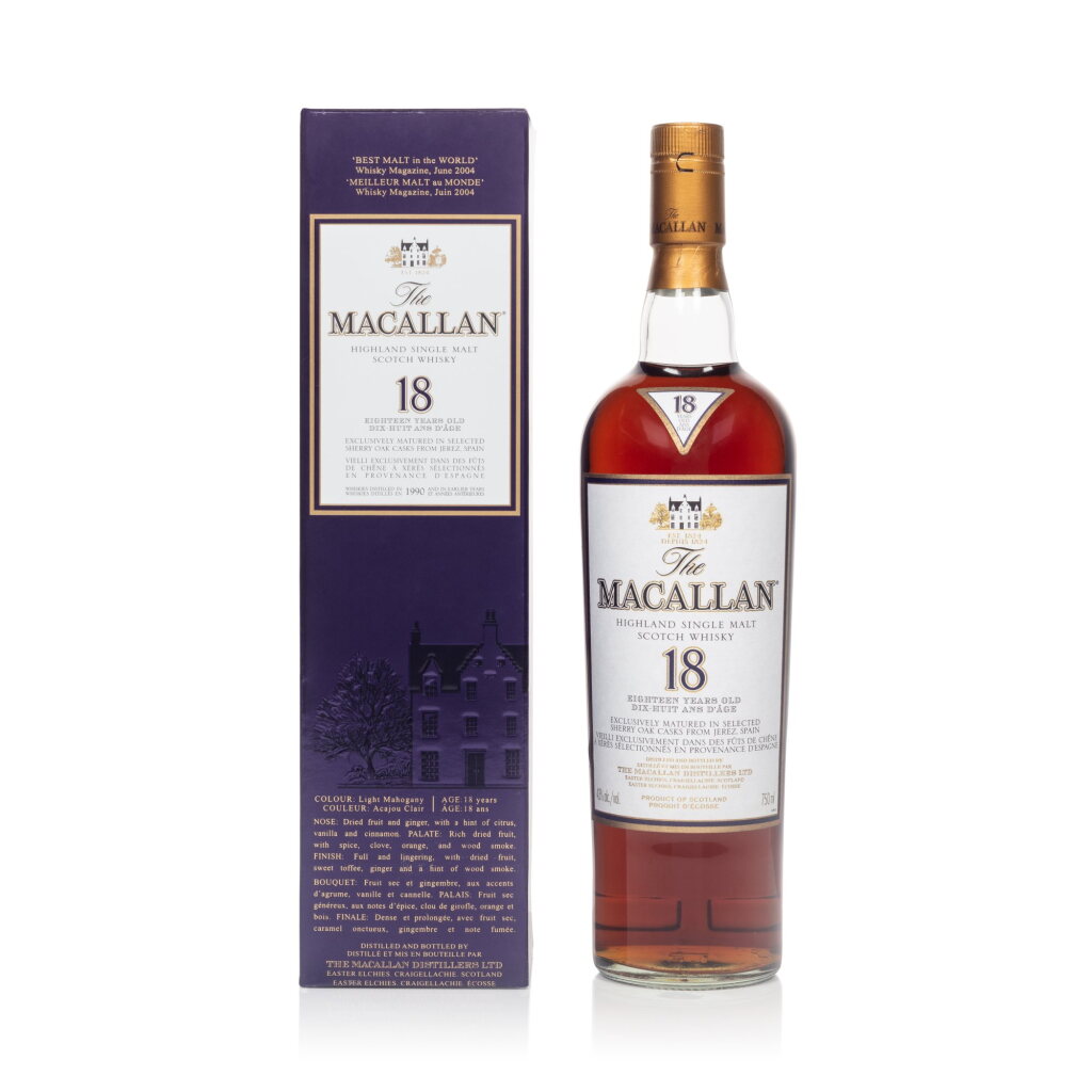 View full screen - View 1 of Lot 57. The Macallan 18 Year Old 43.0 abv 1990 (1 BT75).