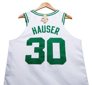 View full screen - View 1 of Lot 11. Sam Hauser Boston Celtics 2024 NBA Finals Game Worn Association Edition Jersey | Game 1 & 3 | Matched to 2 Games.