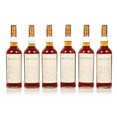 View full screen - View 1 of Lot 118. The Macallan 25 Year Old Anniversary Malt 43.0 abv NV (6 BT75).