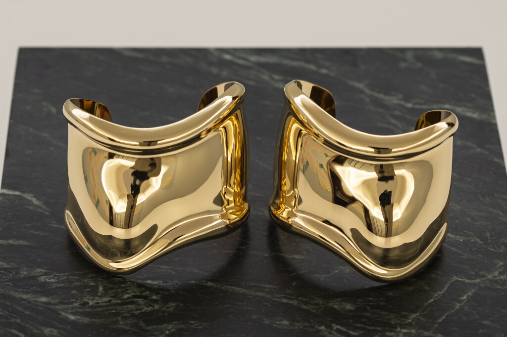 View full screen - View 1 of Lot 5. Elsa Peretti® for Tiffany & Co| Pair of "Bone" cuff bangles.