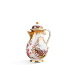A Meissen porcelain coffee pot and cover, circa 1730