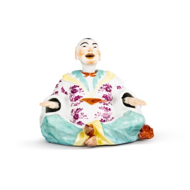 View full screen - View 1 of Lot 454. A Meissen nodding Pagod figure, circa 1735-40.
