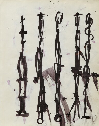 View full screen - View 1 of Lot 19. Untitled (recto, verso), 1956.