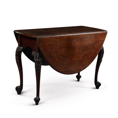 View full screen - View 1 of Lot 69. A George II mahogany drop-leaf table, mid-18th century.