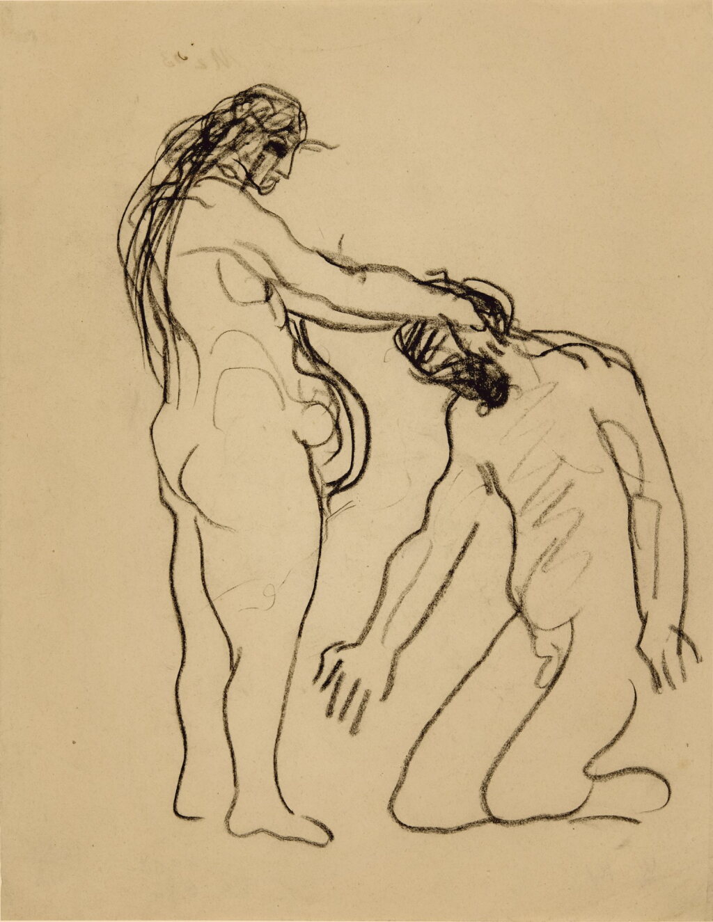 View full screen - View 1 of Lot 12. Homme agenouillé et femme nue.