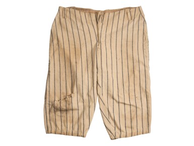 View full screen - View 1 of Lot 9. 1940-1941 Babe Ruth Game Used Pinstriped Barnstorming Pants (Mears Loa, Letter of Provenance).