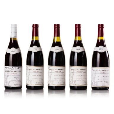 View full screen - View 1 of Lot 366. Mazis Chambertin, Vieilles Vignes "Vertical" 1997 to 2000 Bernard Dugat-Py (5 BT).