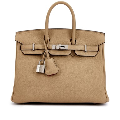 View full screen - View 1 of Lot 9803. Limited Edition Trench Togo and Bougainvillea Verso Birkin 25 Palladium Hardware, 2022.