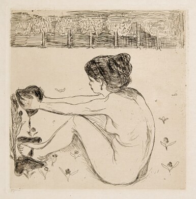 View full screen - View 1 of Lot 99. EDVARD MUNCH | THE WOMAN AND THE HEART (W. 55; SCH. 48).