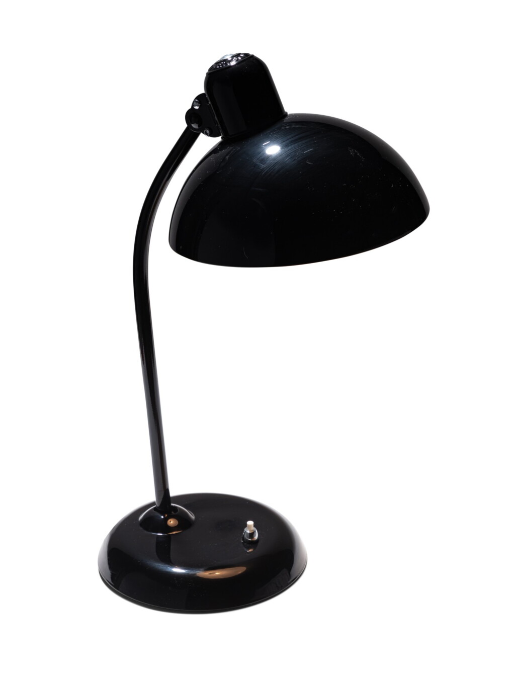 View full screen - View 1 of Lot 533. Lamp Kaiser idell 6556, designed in 1931, our model edited in 2012 | Lampe Kaiser Idell 6556 aus Messing und Stahl, Entwurf von 1931, dieses Modell 2012 überarbeitet, herausgegeben von Fritz Hansen.