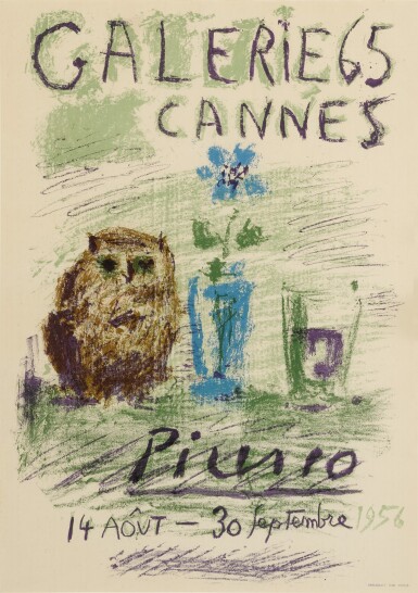 View full screen - View 1 of Lot 47. Hibou, verre et fleur (B. 1272; M. 282).
