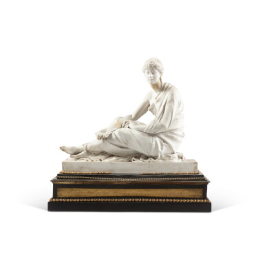 View full screen - View 1 of Lot 136. A Continental biscuit porcelain figure of a classical maiden, early 19th century, probably Paris.