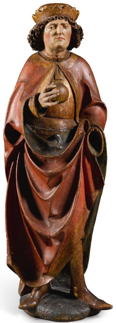 View full screen - View 1 of Lot 25. AUSTRIAN, TYROL, CIRCA 1480 | SAINTLY KING.