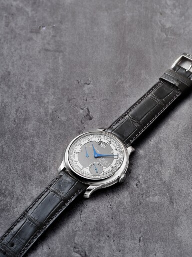 View full screen - View 1 of Lot 4. Octa Zodiaque | A limited edition platinum wristwatch with zodiac scale, date, month, power reserve indication and brass movement, Circa 2004 .