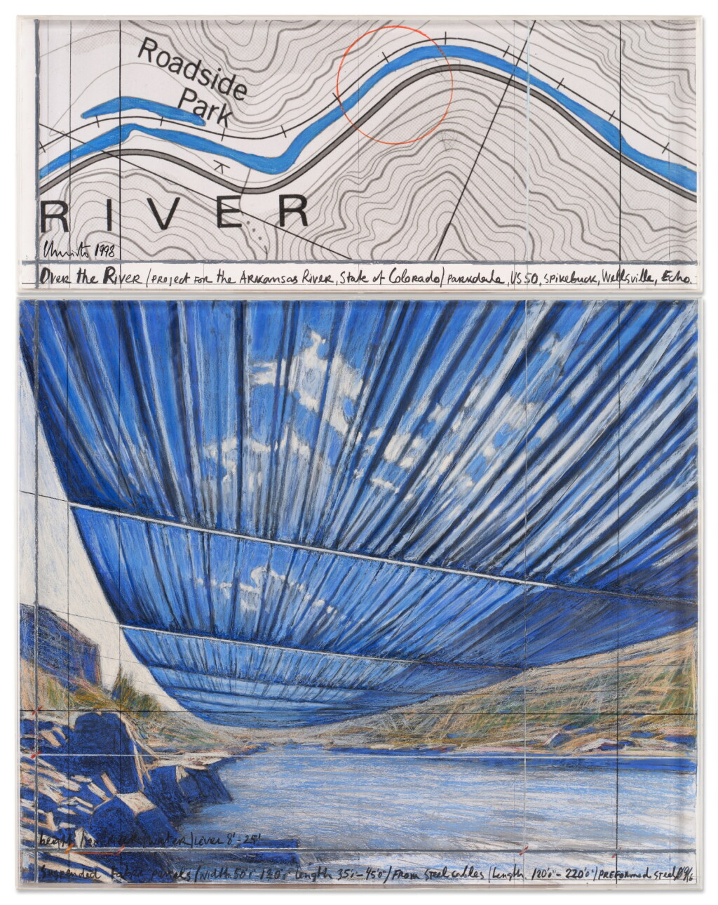 View full screen - View 1 of Lot 107. Over the River (Project for the Arkansas River, State of Colorado).