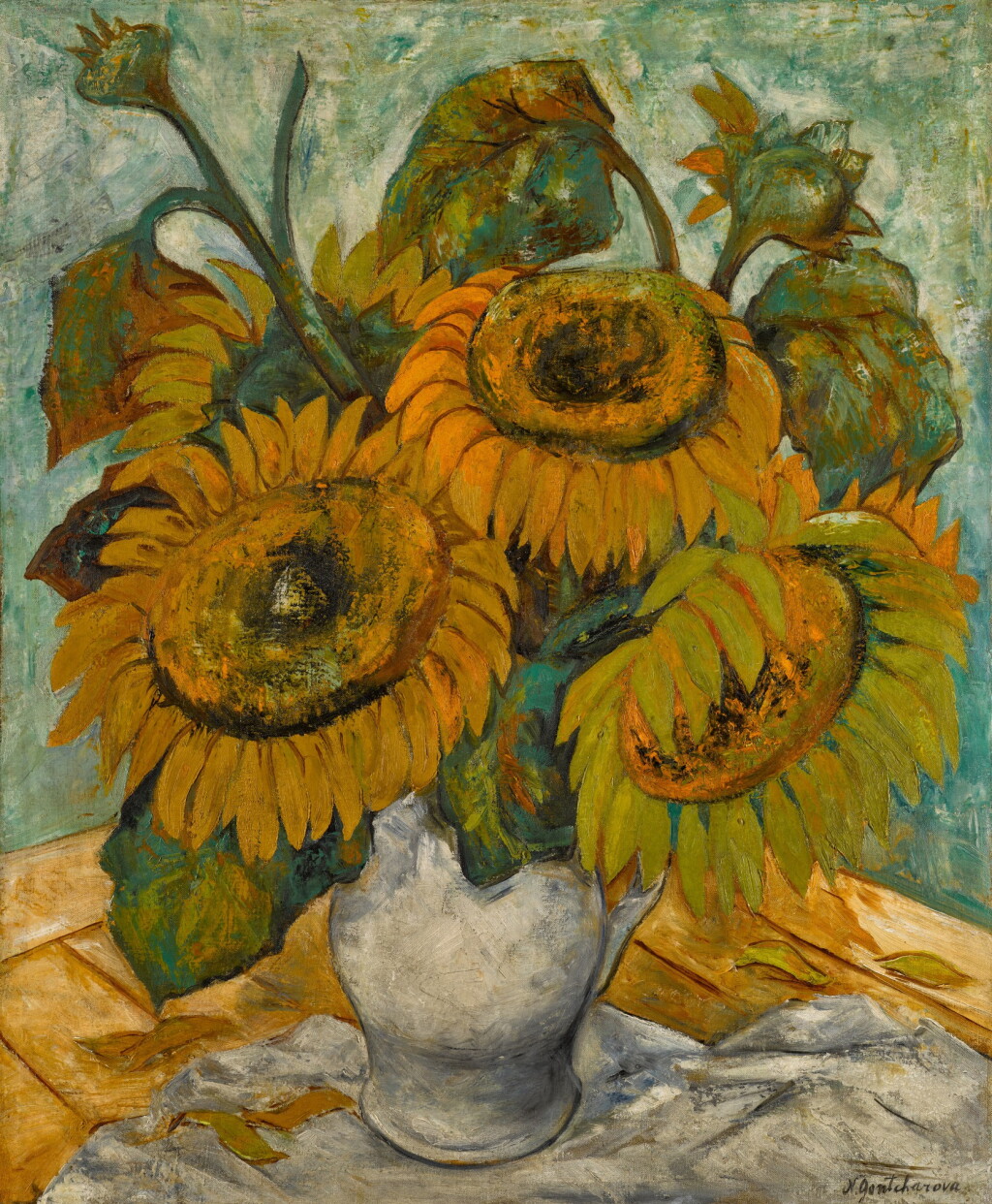View full screen - View 1 of Lot 63. Still Life with Sunflowers.