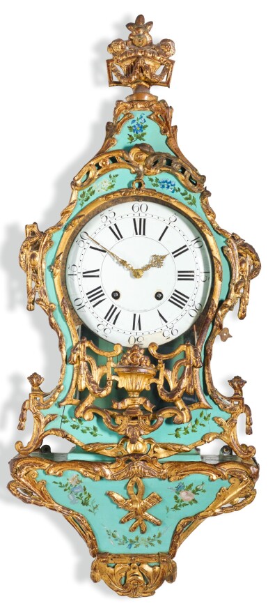 View full screen - View 1 of Lot 92. A LOUIS XVI GILT-BRONZE MOUNTED AND PAINTED 'NEUCHÂTELOISE' BRACKET CLOCK, DANIEL-FRANCOIS DROZ DIT BUSSET, LA CHAUX-DE-FONDS, CIRCA 1780.
