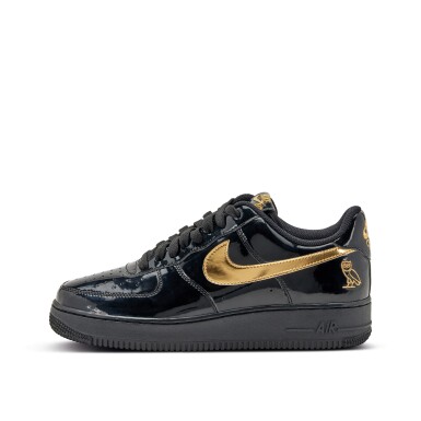 View full screen - View 1 of Lot 49. Nike Air Force 1 07 'OVO Black' Single Shoe Sample | Size 9 .