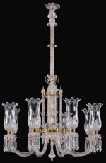 A VICTORIAN CUT-GLASS EIGHT-LIGHT CHANDELIER, CICRA 1880, BY F. & C. OSLER, BIRMINGHAM