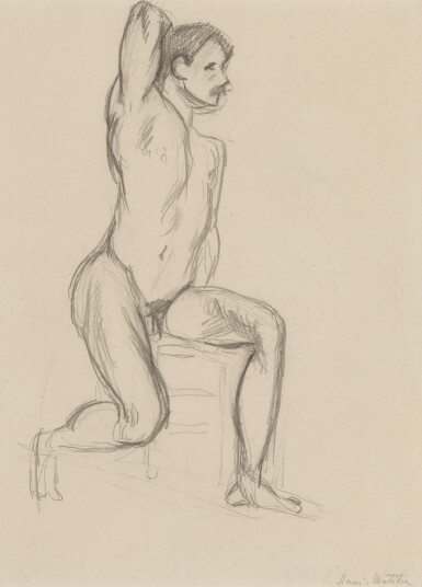 View full screen - View 1 of Lot 77. HENRI MATISSE | ÉTUDE D'HOMME NU.