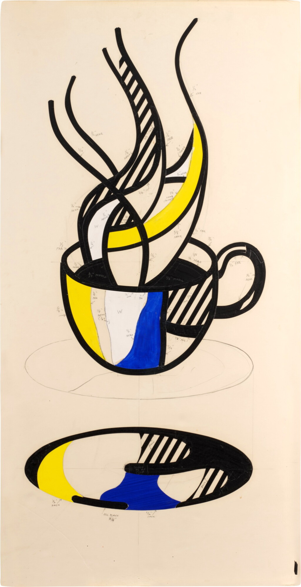 View full screen - View 1 of Lot 226. Cup and Saucer I (Study).