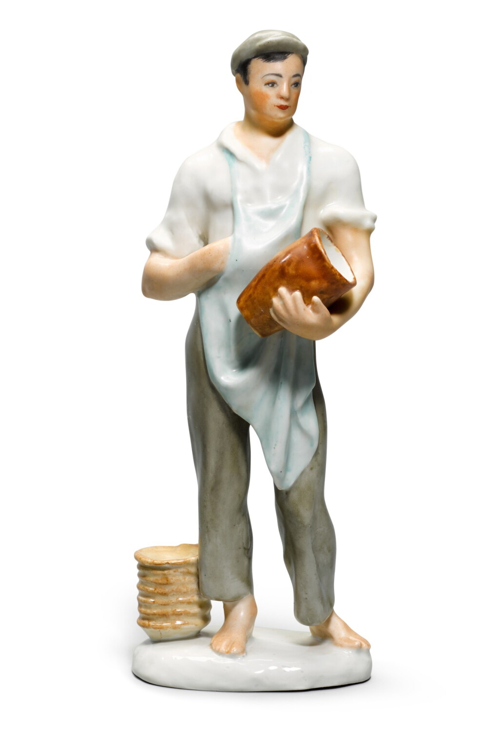 View full screen - View 1 of Lot 158. Potter: A Soviet porcelain figure, State Porcelain Factory, Petrograd, 1920s.