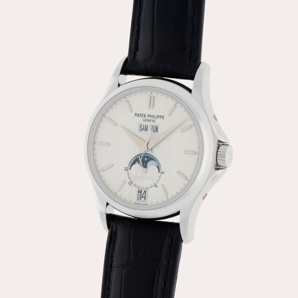 View full screen - View 1 of Lot 30. Retailed by Wempe: Reference 5125G-001 | A limited edition white gold annual calendar wristwatch with moon phases and 24-hour indication made for the 125th anniversary of Wempe | Circa 2003.