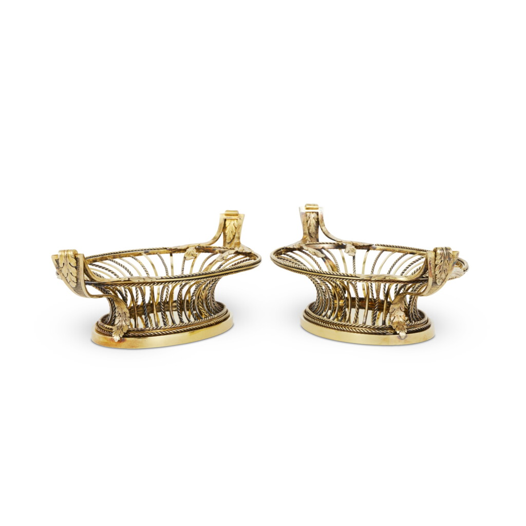 View full screen - View 1 of Lot 135. A Pair Of Silver-Gilt Baskets, Probably Dresden, Circa 1780.