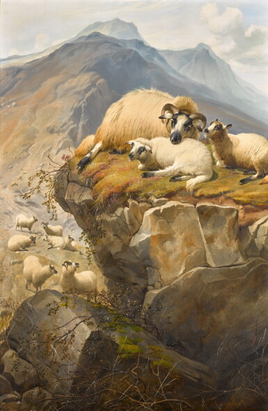 View full screen - View 1 of Lot 109. THOMAS SIDNEY COOPER, R.A. | SHEEP IN THE ISLE OF SKYE.