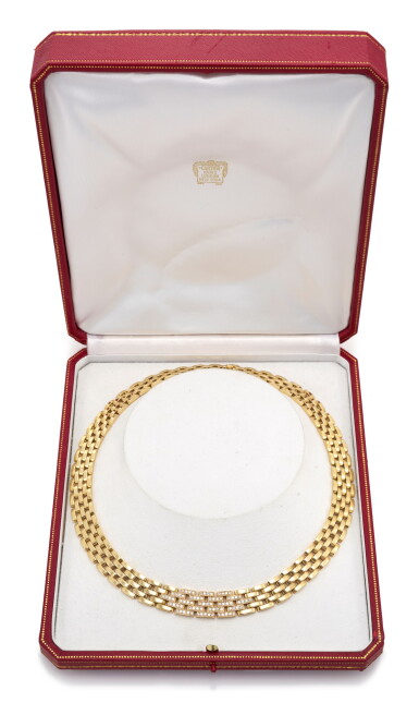 View full screen - View 1 of Lot 56. 'PANTHÈRE' DIAMOND NECKLACE (COLLANA 'PANTHÈRE' CON DIAMANTI) | CARTIER.