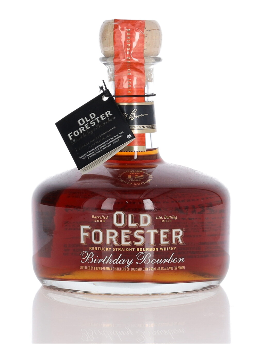 View full screen - View 1 of Lot 161. Old Forester 12 Year Old Birthday Bourbon 2016 Release 97 Proof 2004 (1 Bottle 75cl).
