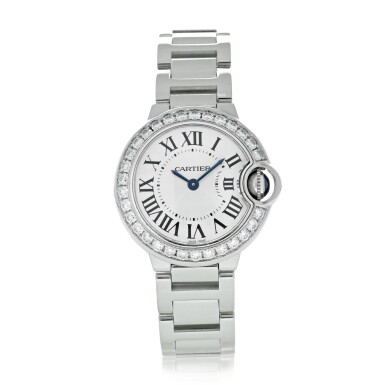 全萤幕检视 - 查看60CARTIER | REFERENCE 3008 BALLON BLEU A WHITE GOLD AND DIAMOND-SET WRISTWATCH WITH BRACELET, CIRCA 2015的1