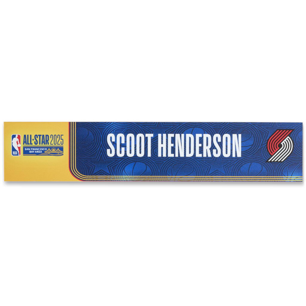 View full screen - View 1 of Lot 178. Scoot Henderson ‘NBA All-Star Weekend’ Locker Room Nameplate.