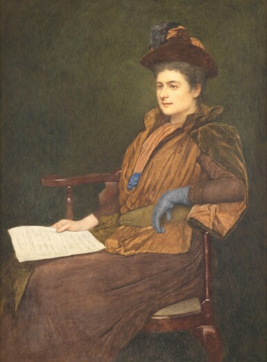View full screen - View 1 of Lot 126. SIR JAMES DROMGOLE LINTON | PORTRAIT OF MISS AGNES ASHBEE.
