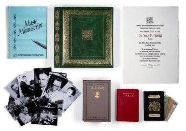 View full screen - View 1 of Lot 67. POPPER | A group of ten books and other personal items.