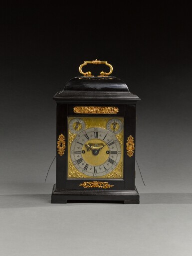 View full screen - View 1 of Lot 17. Thomas Tompion & Edward Banger, No.454. A Queen Anne ebony quarter repeating table clock of small size, London, circa 1707.