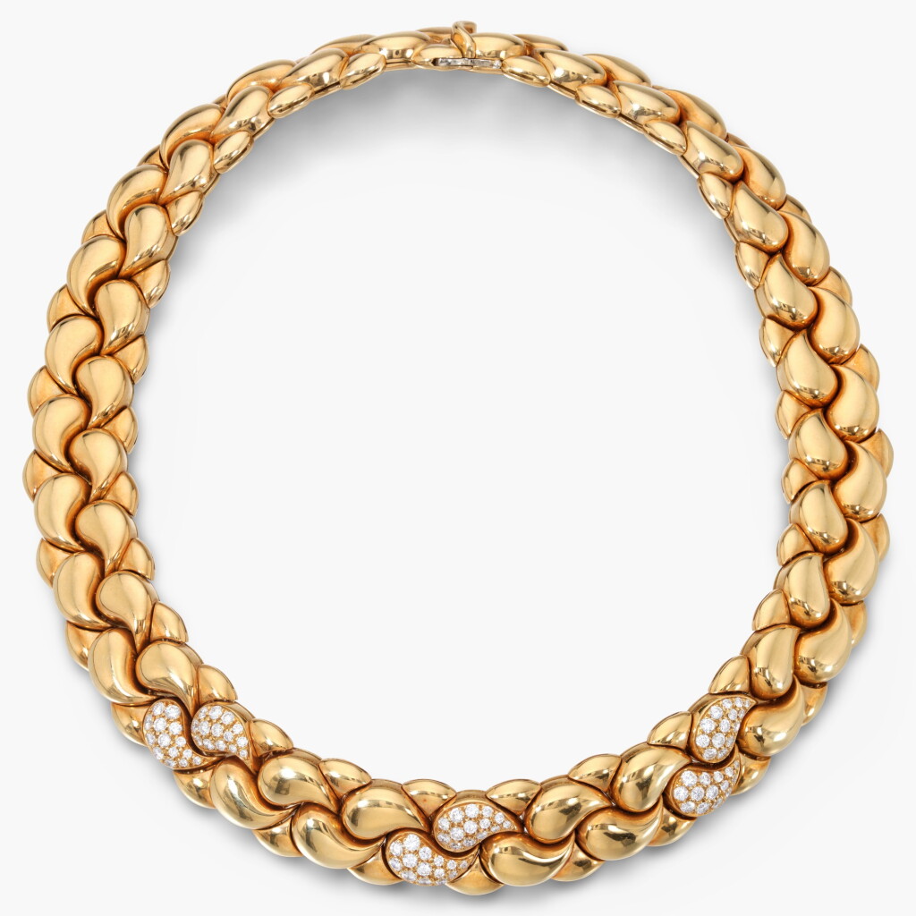 View full screen - View 1 of Lot 792. Gold and Diamond ‘Casmir’ Necklace.