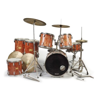 View full screen - View 1 of Lot 128. Mickey Hart | Stage-used Sonor drum set.