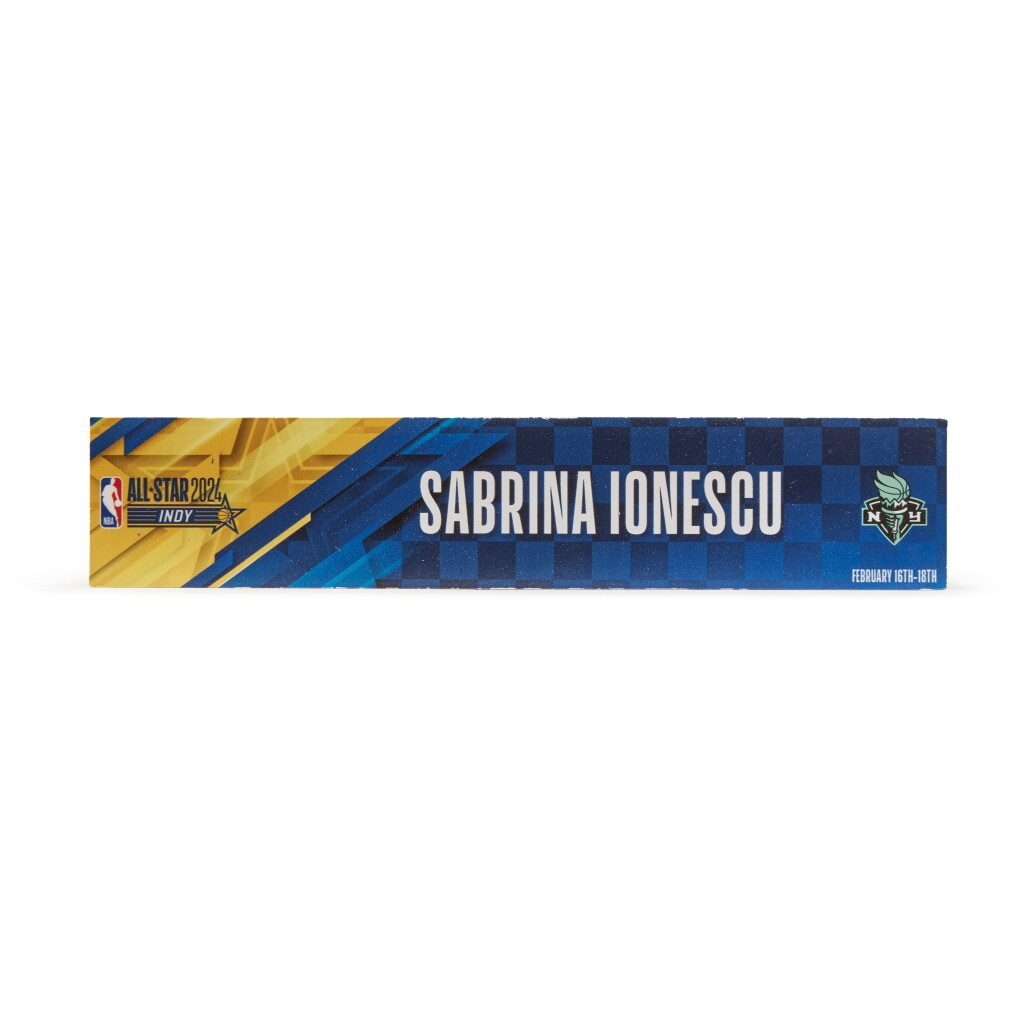 View full screen - View 1 of Lot 67. Sabrina Ionescu ‘NBA All-Star Weekend’ Locker Room Nameplate.
