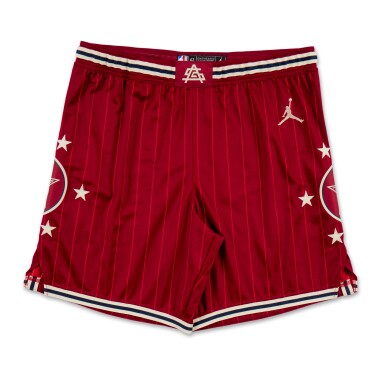 View full screen - View 1 of Lot 75. LeBron James Game Issued ‘NBA All-Star Game’ Shorts | Record-Breaking 20th All-Star Appearance .