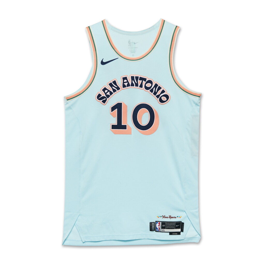 View full screen - View 1 of Lot 181. Jeremy Sochan San Antonio Spurs 2024-2025 Game Worn City Edition Jersey .