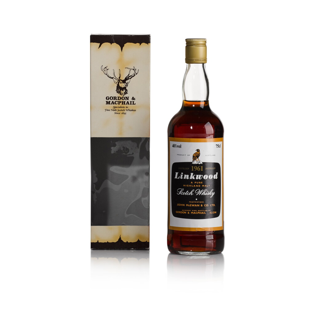 View full screen - View 1 of Lot 407. Linkwood Gordon & MacPhail 40.0 abv 1961 (1 BT75).
