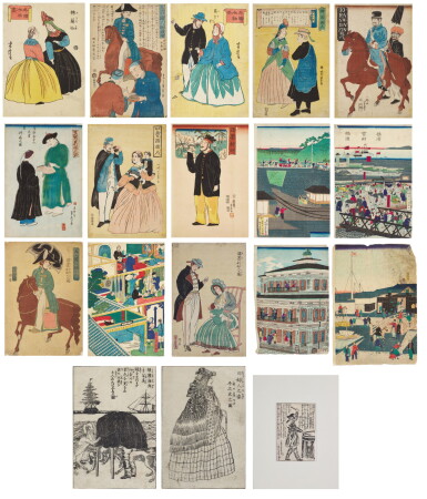 View full screen - View 1 of Lot 37. TWENTY YOKOHAMA PRINTS, MEIJI PERIOD | LATE 19TH CENTURY.