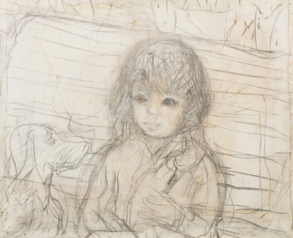 View full screen - View 1 of Lot 161. Isabelle Lecomte du Nouy avec le chien de l'artiste au Canet.