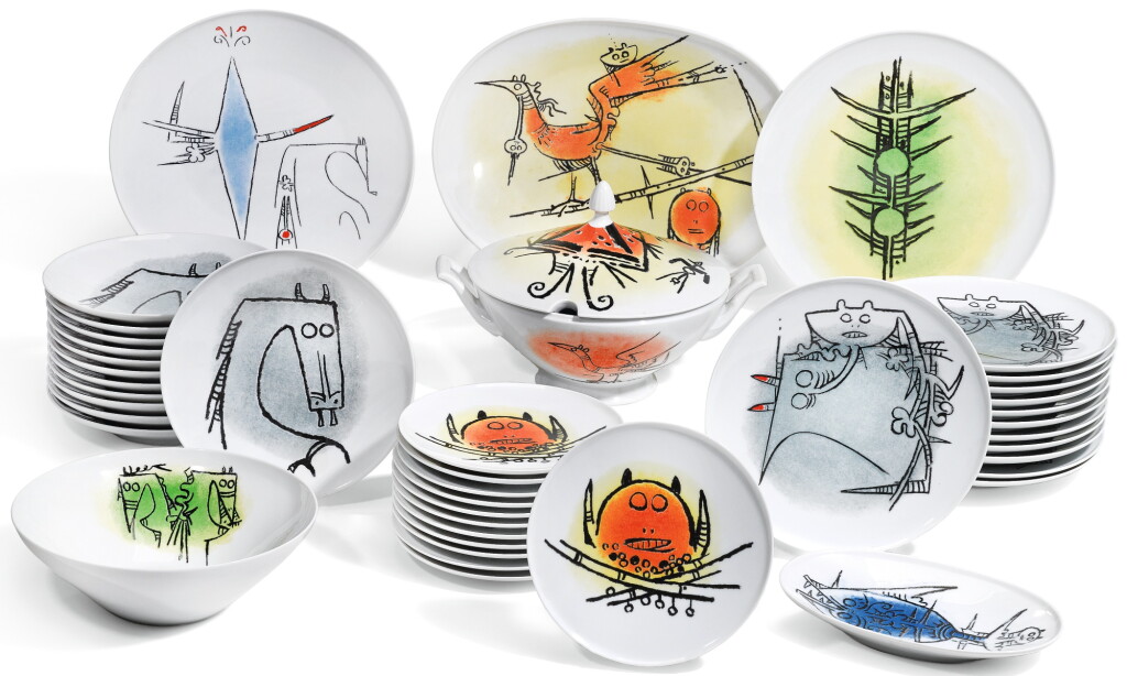 View full screen - View 1 of Lot 226. WIFREDO LAM | DINNER SERVICE SET.